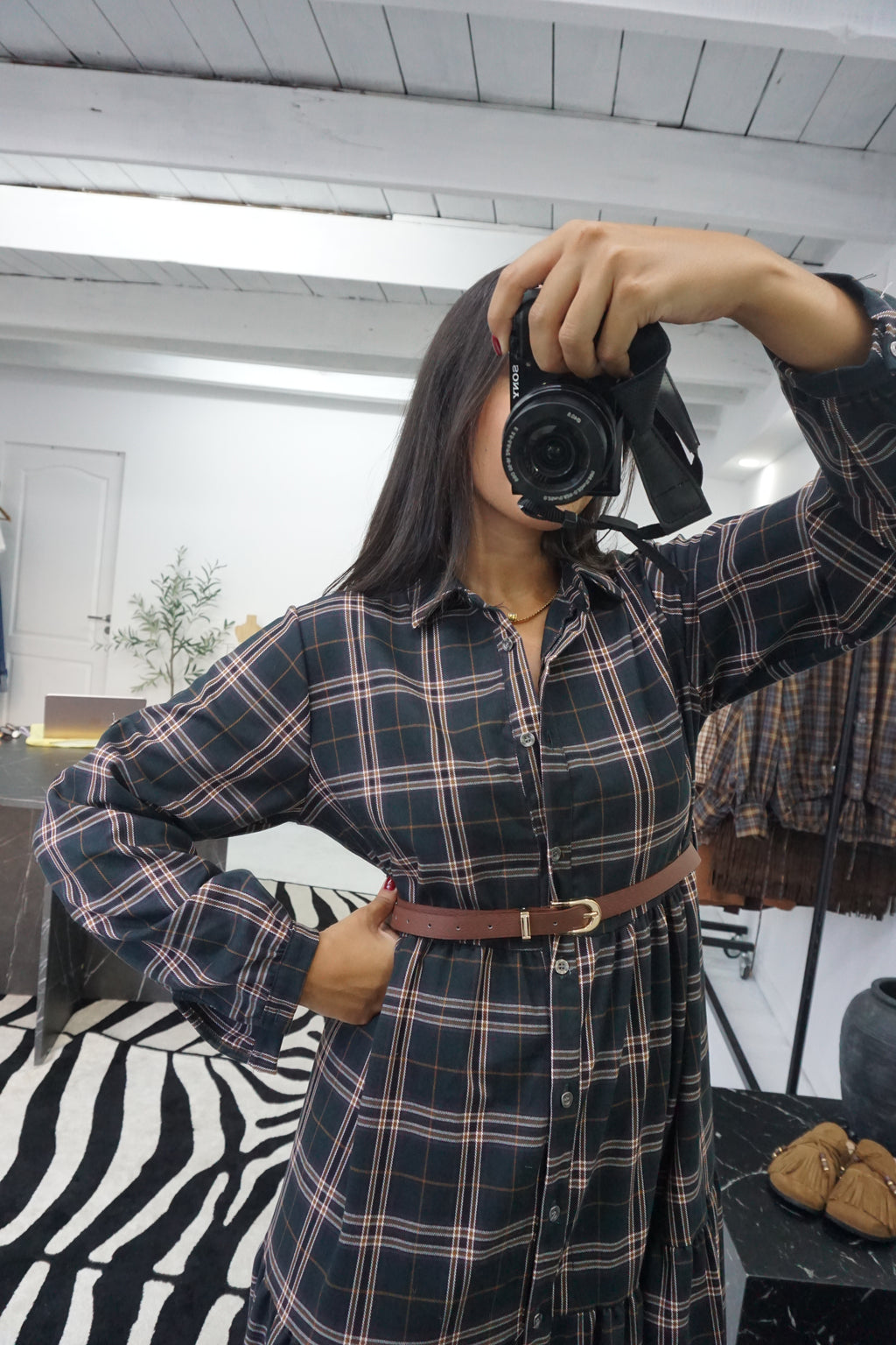 Vestido Maxi Tartan