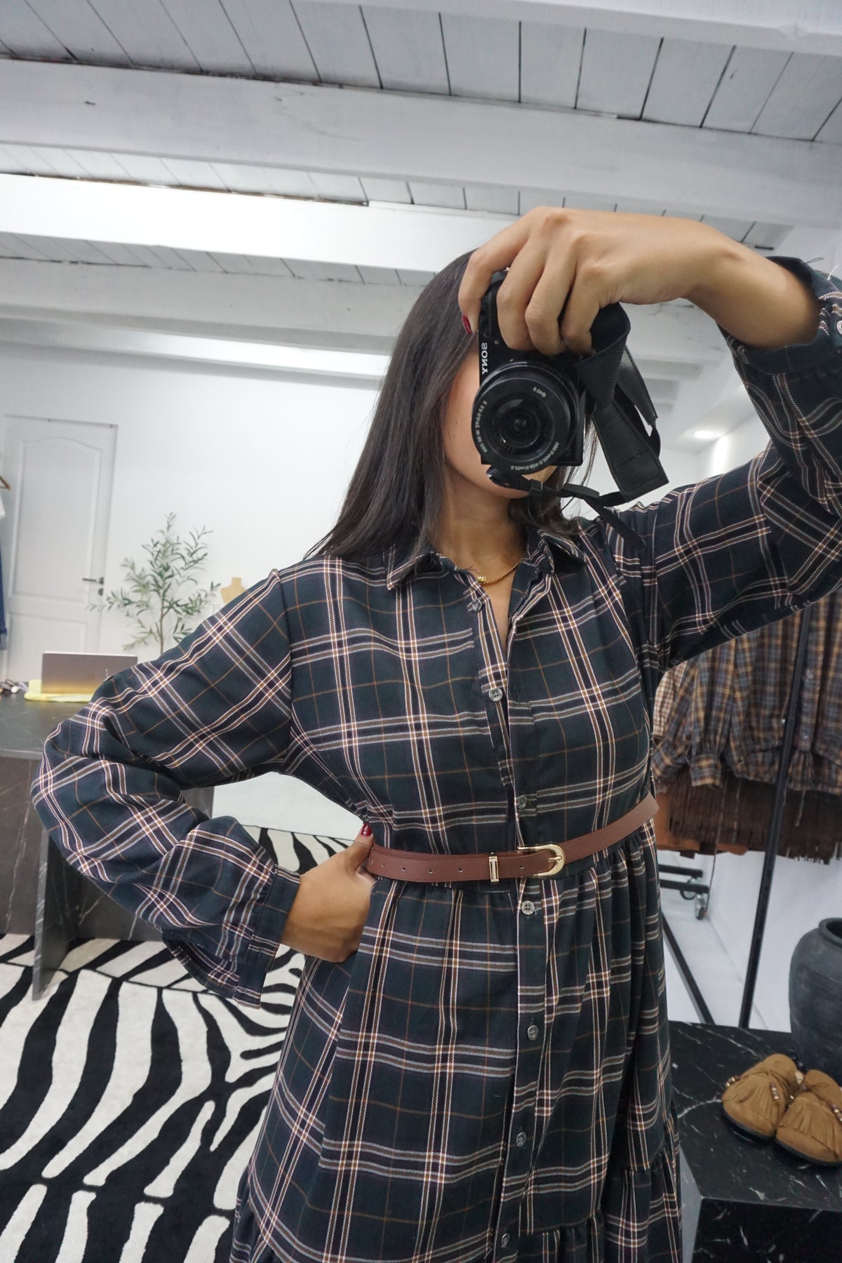 Vestido Maxi Tartan