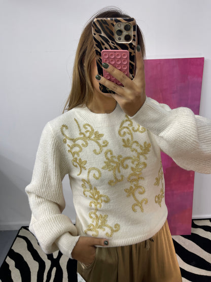 Malha Bordada Missangas