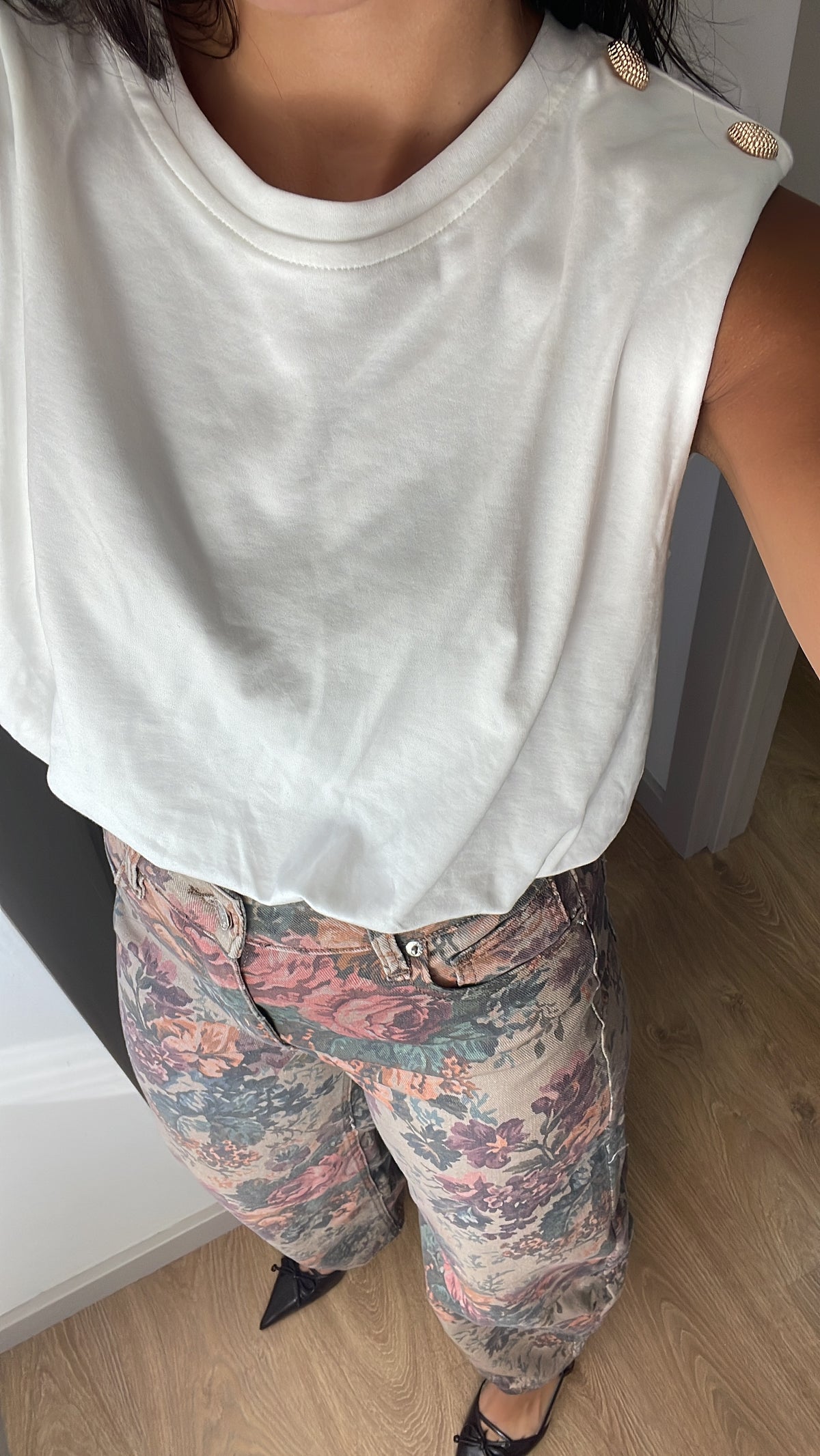 Floral Barrel Jeans