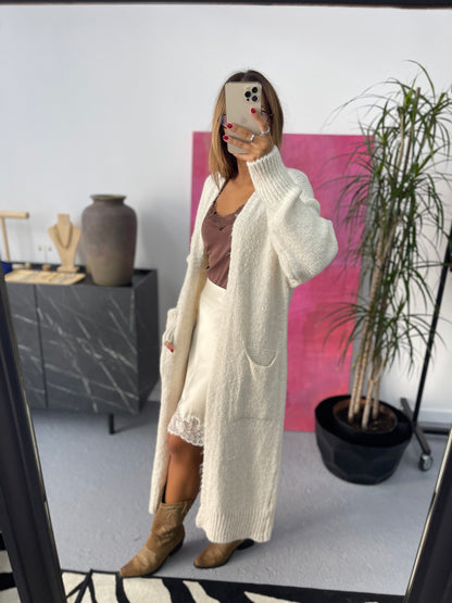 Cardigan Lã Maxi