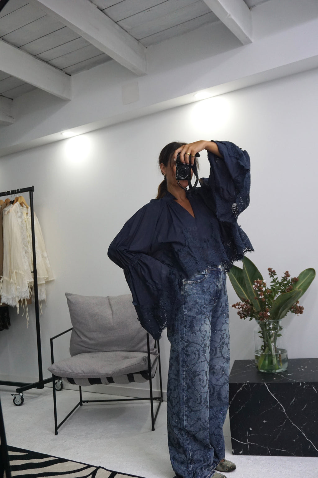 Blusa Manga Evasé