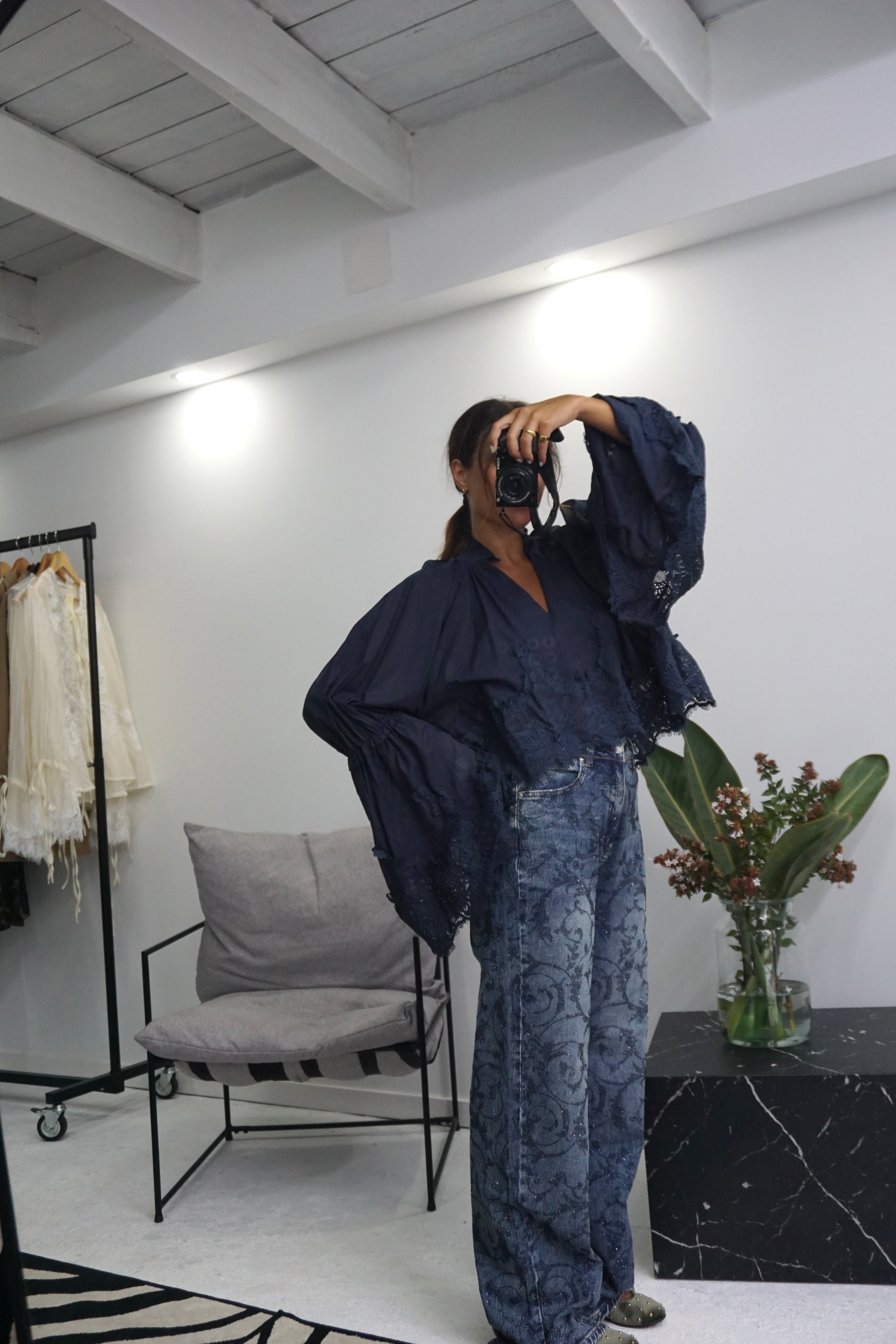 Blusa Manga Evasé
