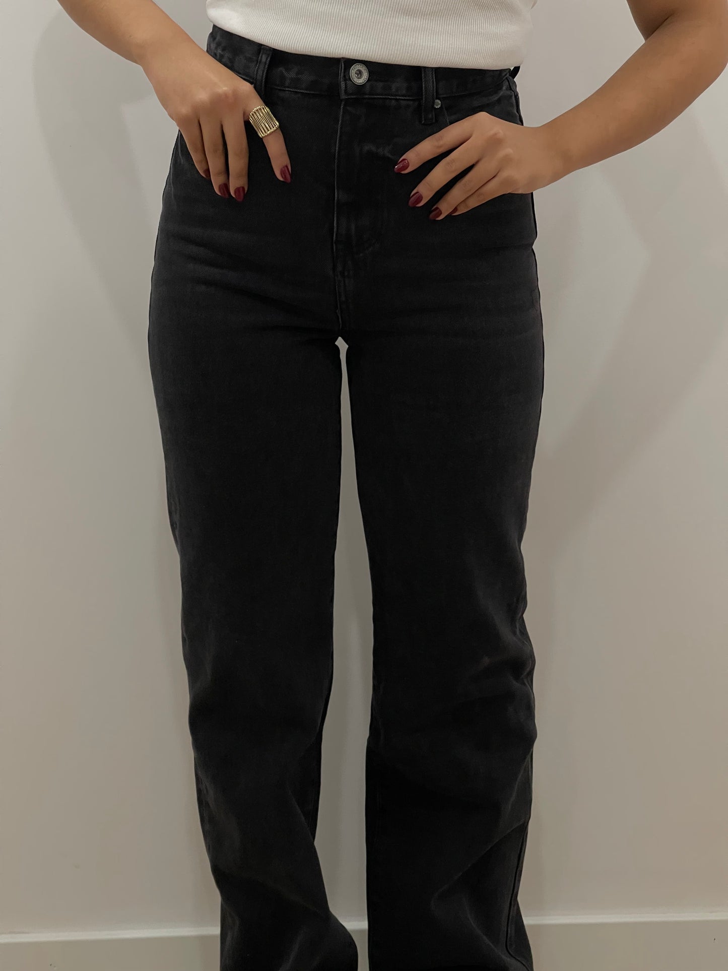 High Rise Straight Jeans