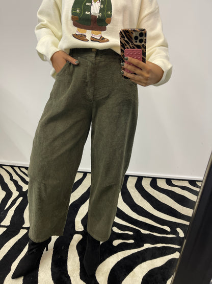 Calças Barrel Fit Bombazine