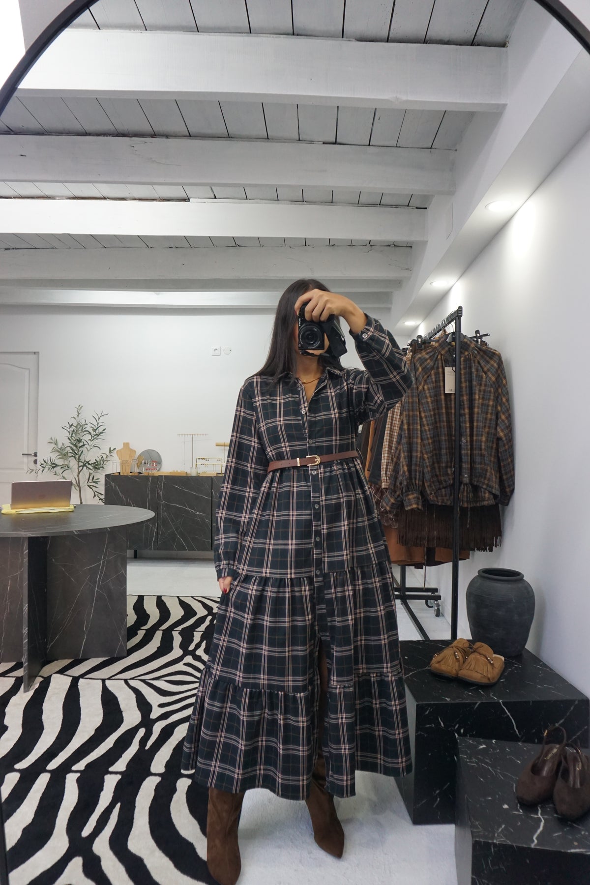 Vestido Maxi Tartan