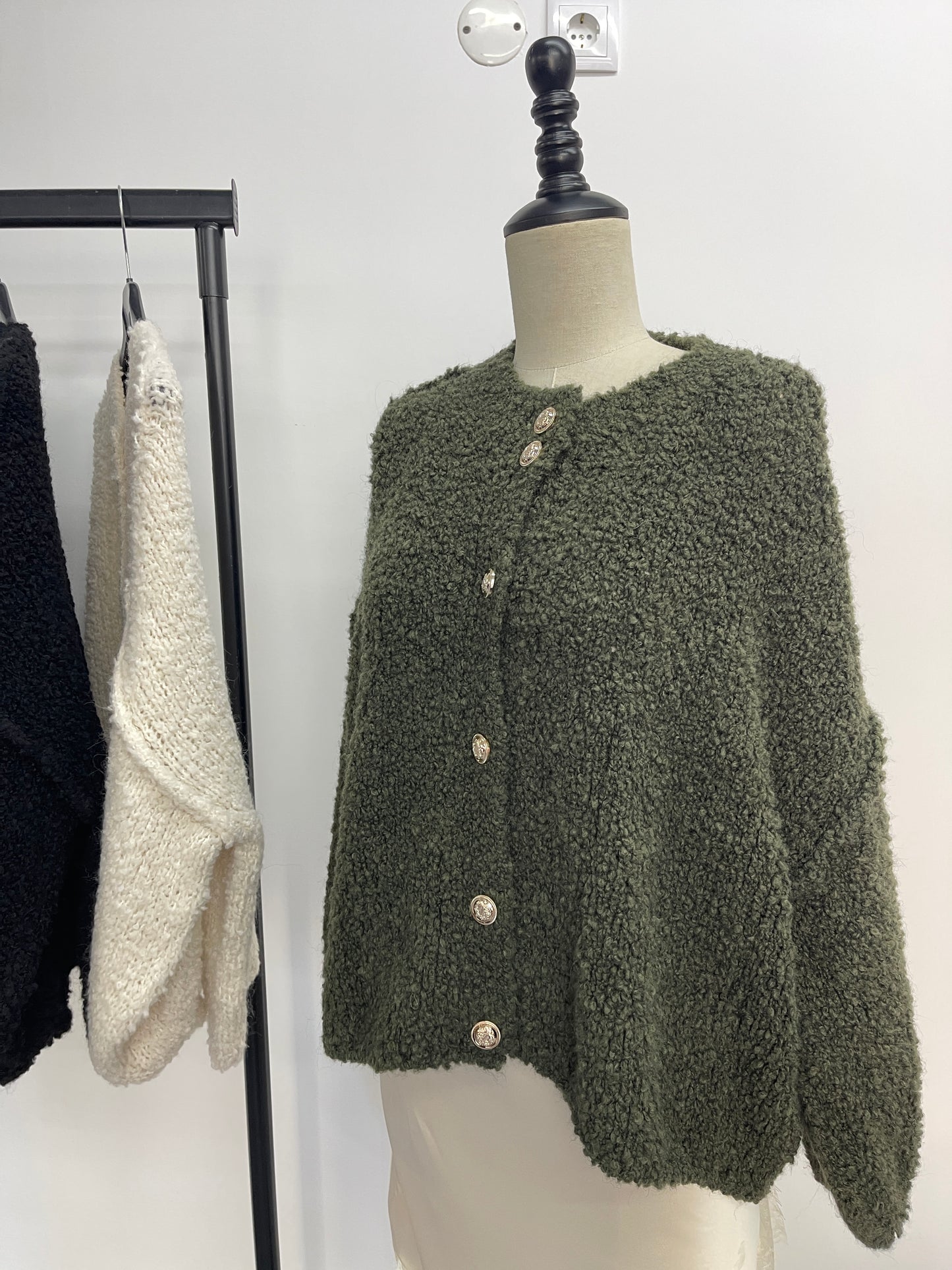 Cardigan Malha Bouclé (4 cores)