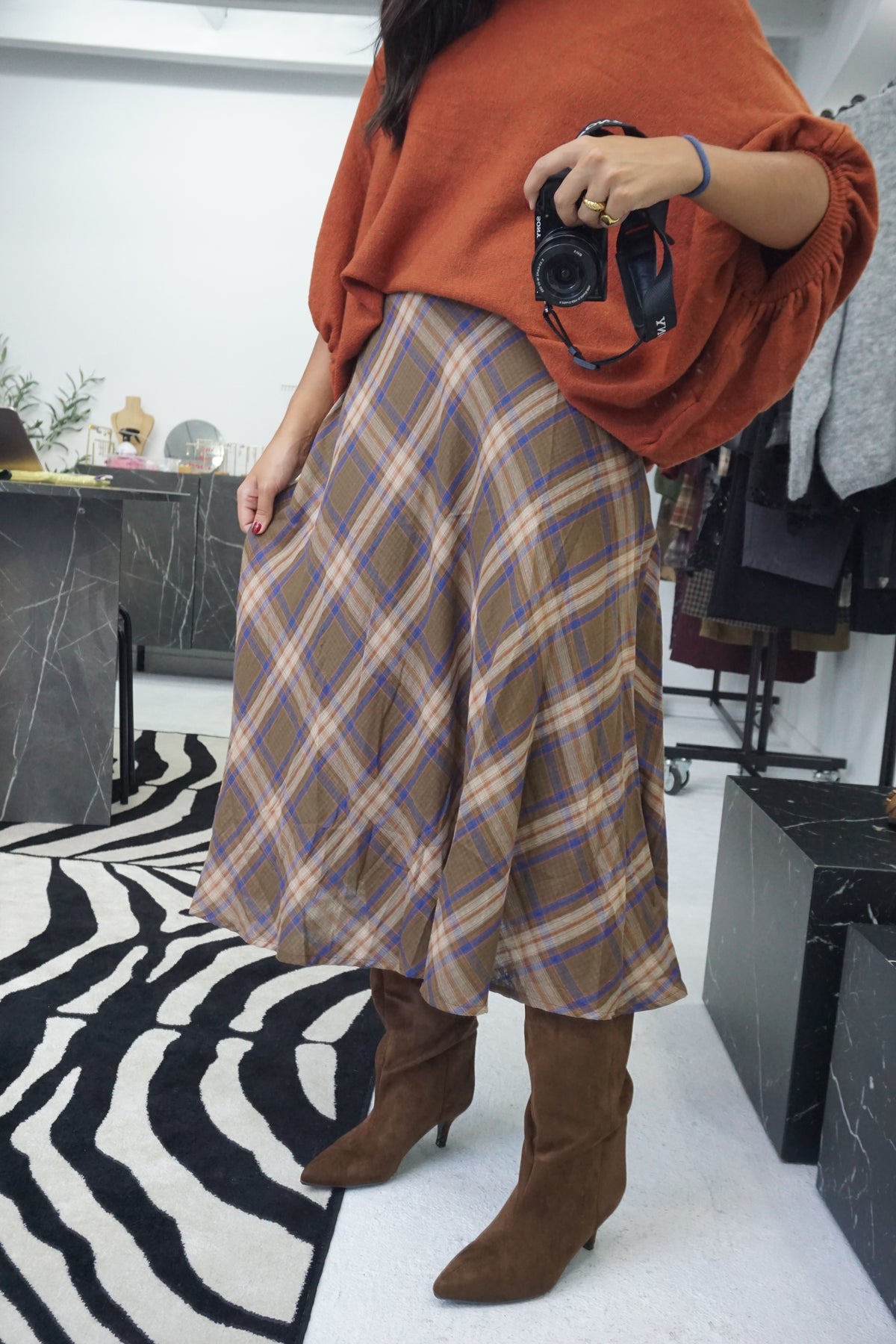 Saia estampado Tartan