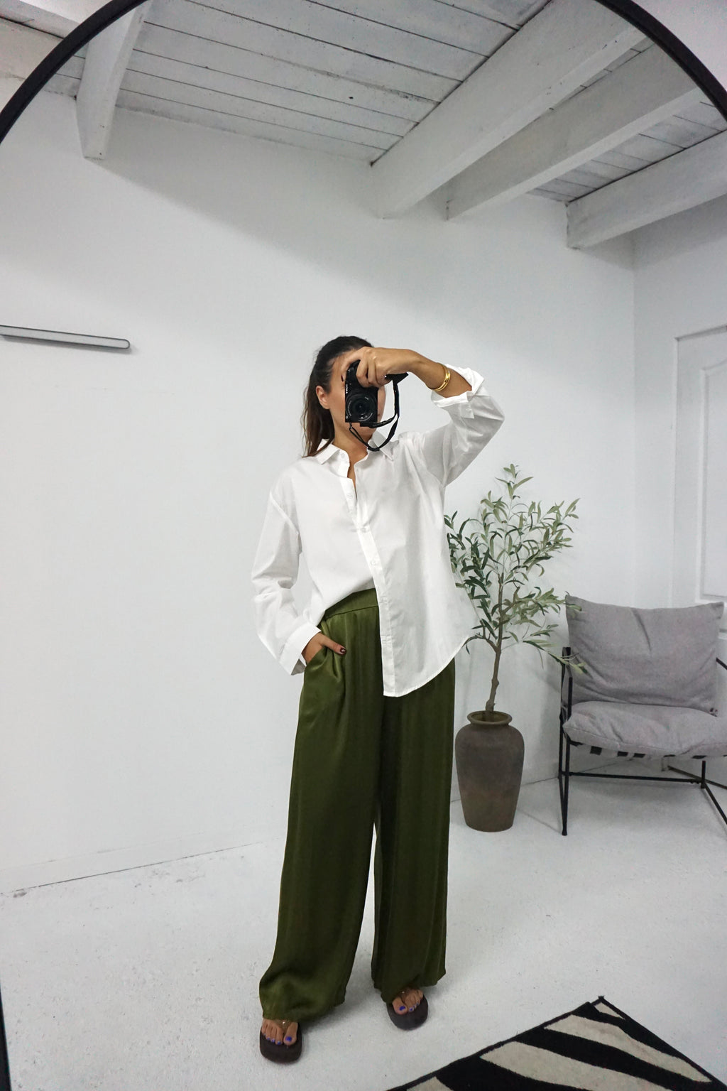 Pantalona em cetim