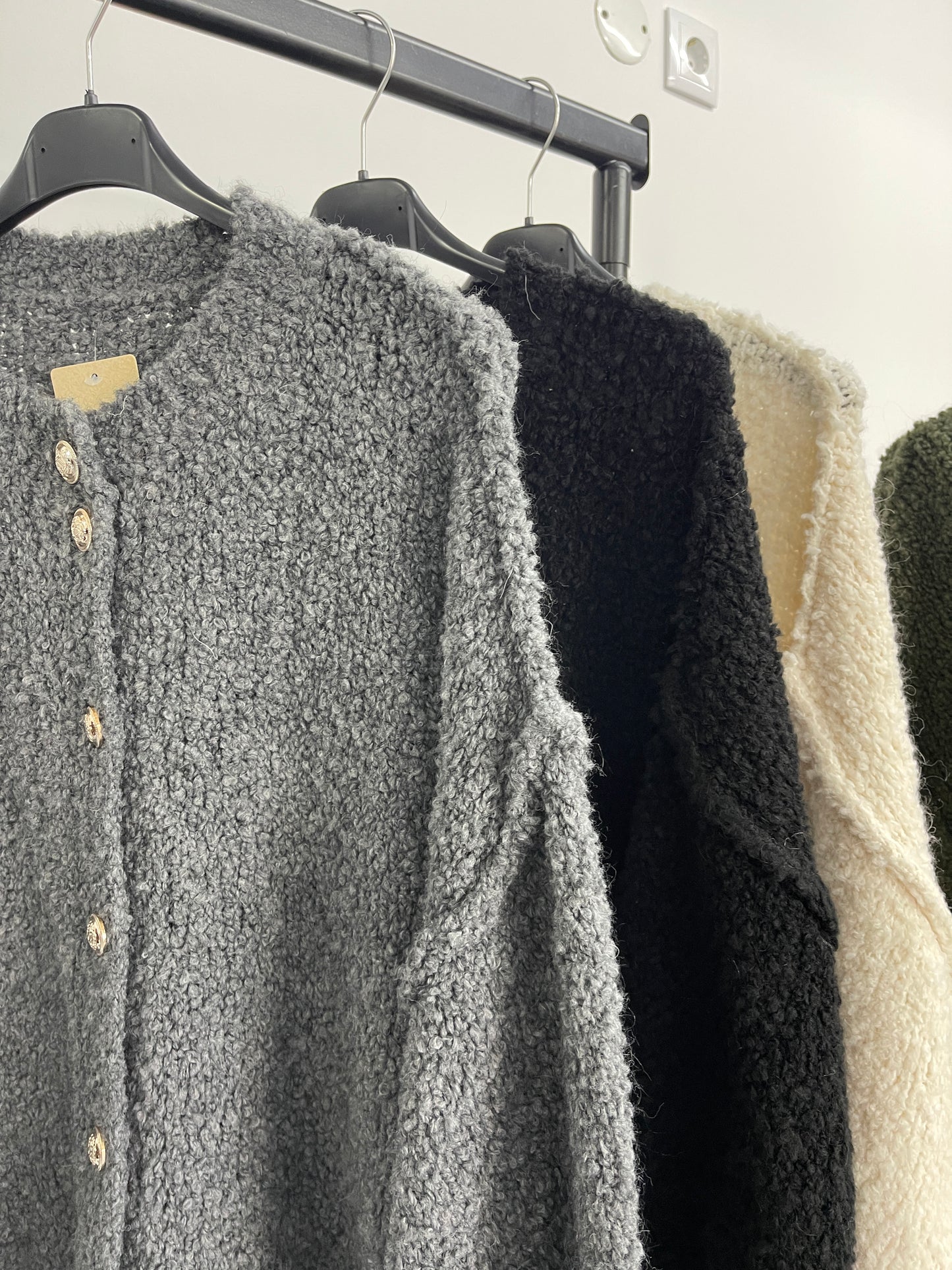 Cardigan Malha Bouclé (4 cores)