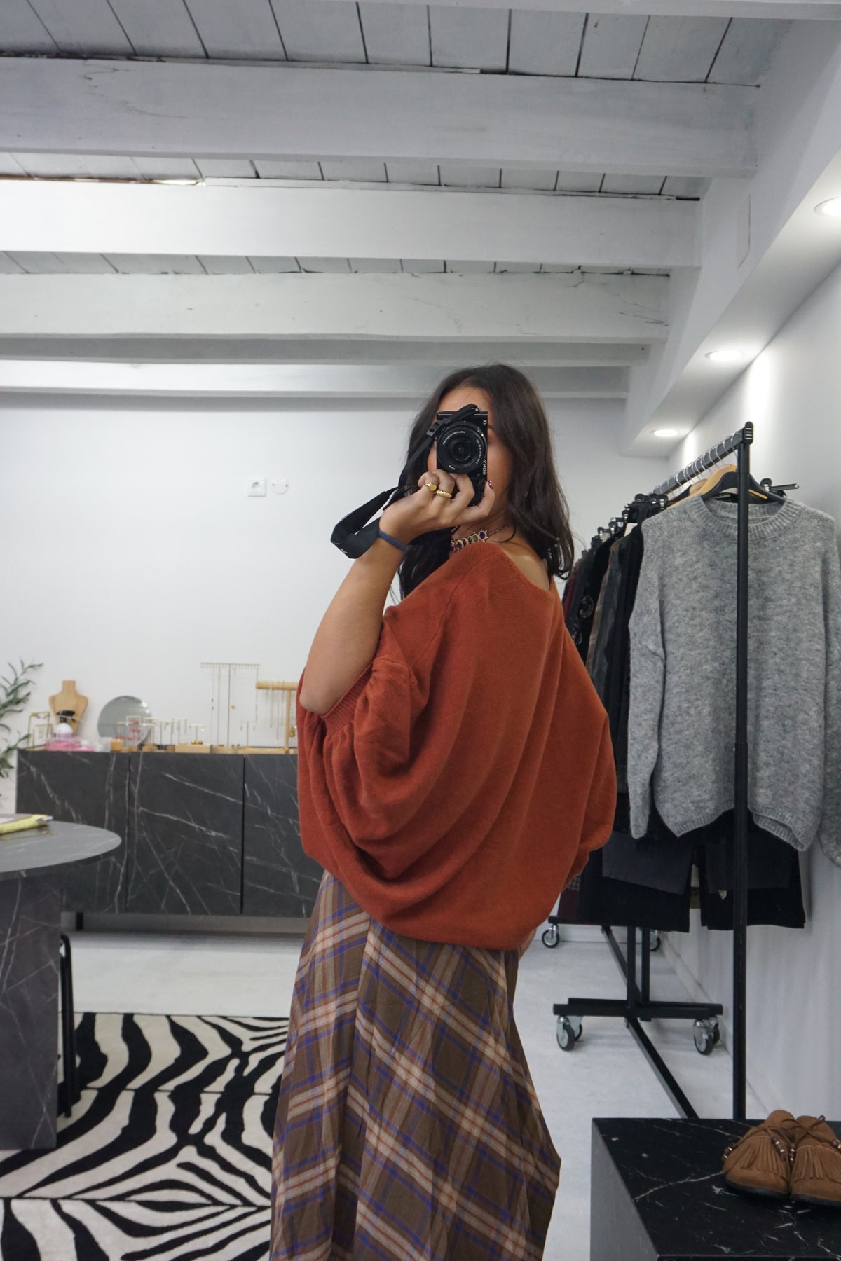 Saia estampado Tartan